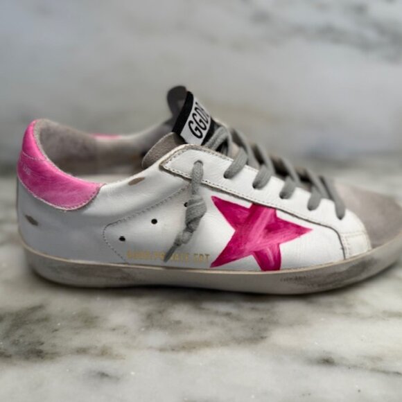 Golden Goose Super-Star limited LTD161/205 (pink star/heel tab) Size EU37/US7 - Picture 8 of 13